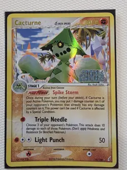 Cacturne 15/100 Delta EX Crystal Guardians Holo Stamped Rare Pokemon Card - Image 1