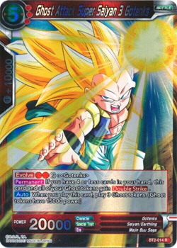 Dragon Ball Super Card BT2-014 R Ghost Attack Super Saiyan 3 Gotenks (Holo) - Image 1