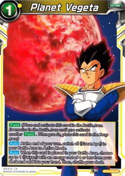 Dragon Ball Super Card BT3-105 UC Planet Vegeta Near Mint - Image 1