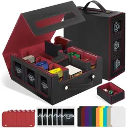 Trading Card Storage Box with Handle,Commander Deck Box for MTG&TCG,7 in 1 MTG D - Image 1
