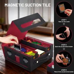 Trading Card Storage Box with Handle,Commander Deck Box for MTG&TCG,7 in 1 MTG D - Image 5