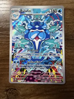 Pokemon TCG Palafin Obsidian Flames Holo Illustration Rare Card 200/197 NM - Image 1