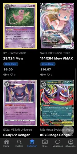 Pokemon TCG Gengar And Mew Lot 9 Cards - Image 3