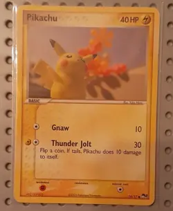 Pikachu 16/17 POP Series 2 Pokemon Card 2005 Yuka Morii NM - Image 1