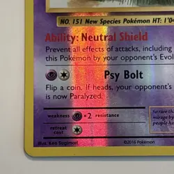 2016 Pokemon Evolutions Mew 53/108 XY Reverse Holo Rare- NM - Image 5