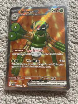 Pokemon TCG Scarlet & Violet Base Set Spidops ex 223/198 Ultra Rare Holofoil - Image 3