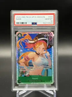 2026 ONE PIECE OP14-EB04-THE AZURE SEA'S SEVEN #031 NAMI PSA 10 - Image 1