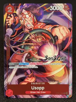 One Piece 2023 Usopp 3 on 3 Cup Participation Prize OP01-004 R Near Mint NM - Image 1