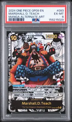 One Piece Marshall.D.Teach (093) Manga OP09-093 Emperors in the New World PSA 6 - Image 1