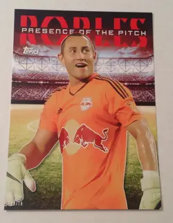 2016 Topps MLS Presence of the Pitch (Red #/10 Made) LUIS ROBLES NY Red Bulls - Image 1