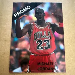 Michael Jordan Chicago Bulls #23 Promo Sports Trading Card Bottom of the Net - Image 1
