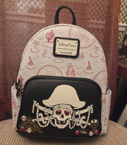 Loungefly Disney Parks Pirates of the Caribbean Mini Backpack White/Black - Image 1