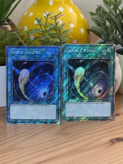 Yu-Gi-Oh Cosmic Cyclone X2 RA02-EN061 Platinum Secret Rare 1st Edition Bundle - Image 1