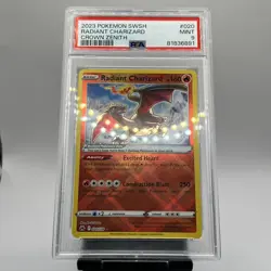 2023 POKEMON SWORD & SHIELD CROWN ZENITH #020 RADIANT CHARIZARD PSA 9 - Image 1
