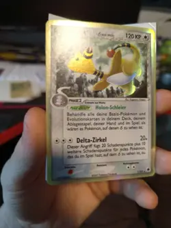 Pokemon TCG Ampharos 1/101 EX Dragon Frontiers Delta Species Holo DE Stamped NM - Image 2