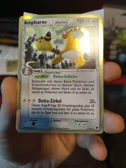 Pokemon TCG Ampharos 1/101 EX Dragon Frontiers Delta Species Holo DE Stamped NM - Image 3