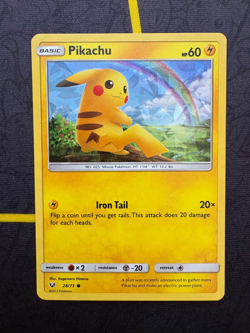 Pikachu 28/73 Cracked Ice Holo Promo X & Y Shining Legends Pokemon Card Mint - Image 1