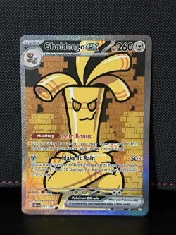Pokemon TCG Paradox Rift Gholdengo ex 252/182 Special Illustration Rare SIR NM - Image 1