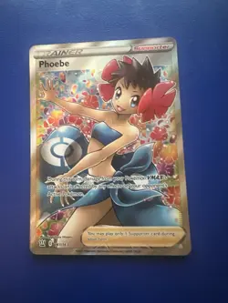 Phoebe Ultra Rare Pokemon Trainer Full Art Card #161/163 Battle Styles NM - Image 1
