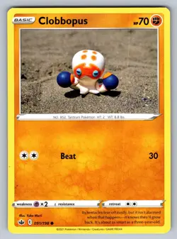 Clobbopus 091/198 Common Chilling Reign Pokemon Near Mint - Image 1