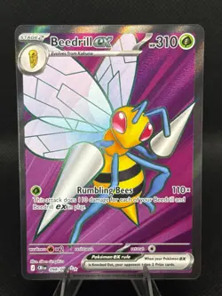Pokemon TCG- Beedrill ex 98/86- Full Art Double Ultra Rare- Chaos Rising- NM - Image 1