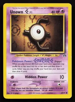 Unown [E] 67/75 Neo Discovery Common Pokemon Unlimited LP - Image 1