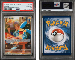 POKEMON 2023 Paradox Rift Minun #194/182 Illustration Rare PSA 10 Gem Mint - Image 3