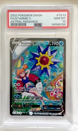 Pokemon 2022 SWSH Astral Radiance Starmie V #TG13/TG30 Full Art PSA 10 - Image 1