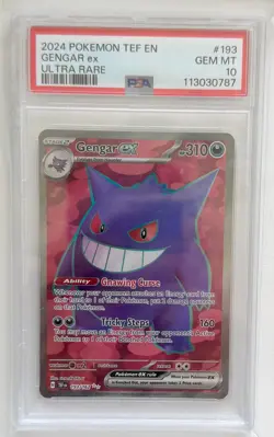 Pokemon Temporal Forces Gengar EX 193/162 Ultra Rare Full Art PSA 10 Gem Mint - Image 1