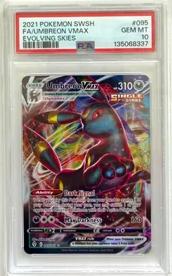 Pokemon SWSH 2021 Evolving Skies Umbreon VMAX #095/203 PSA 10 Gem Mint - Image 1