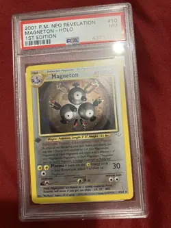 PSA 7 NM Magneton Holo Neo Revelation First 1st Edition 10/64 Pokemon Card - Image 1