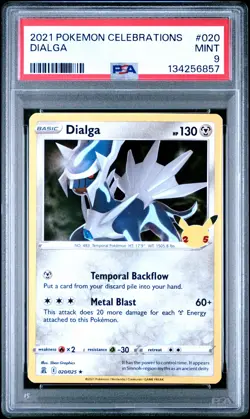 2021 POKEMON CELEBRATIONS #020 DIALGA PSA 9 - Image 1
