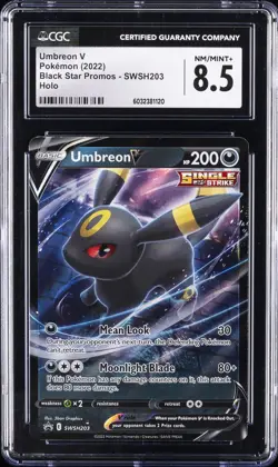 2022 POKEMON BLACK STAR PROMOS, HOLO #SWSH203 UMBREON V CGC 8.5 - Image 1