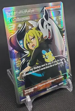 Delinquent Full Art 098B/122 Alternate Art Pokemon Holo LP - Image 3