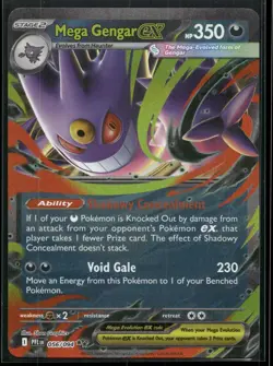 Mega Gengar ex 056/094 Double Rare Phantasmal Flames Pokemon Holo Near Mint - Image 1
