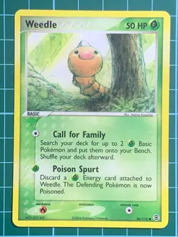 Weedle 86/112 Ex Fire Red Leaf Green Common Pokemon Card 2004 Non Holo - Image 1