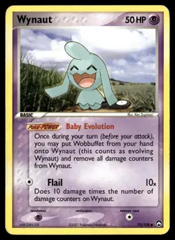 Wynaut 70/108 Common Power Keepers Pokemon Moderately Played - Image 1