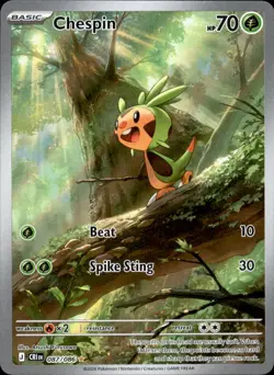 Chespin 087/086 Holo - Pokemon ME04: Chaos Rising - NM - Image 1