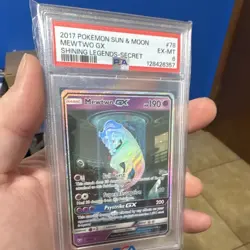 Pokemon Mewtwo GX Shining Legends Secret Rare #78 PSA 6 - Image 1