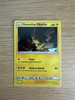 Pokemon TCG Detective Pikachu 10/18 Pokemon Card Movie Set Holo Collectible - Image 1