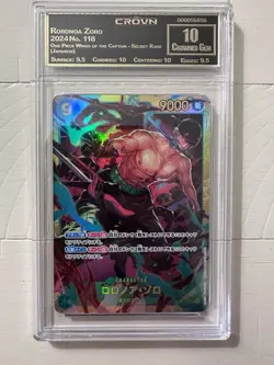 One Piece Roronoa Zoro OP06-118 Secret Rare Foil Japanese Graded - Image 1