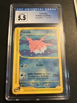 Pokemon TCG Corsola Expedition Base Set 102/165 2002 CGC 5.5 - Image 1