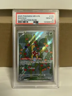 Pokemon TCG Shuckle Holo Mega Evolution Illustration Rare 136/132 PSA 10 - Image 1