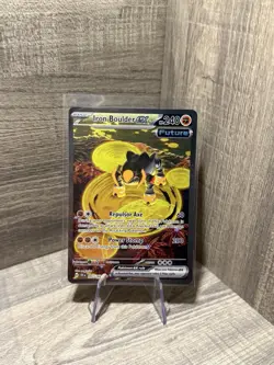 Pokemon Temporal Forces Iron Boulder ex 207/162 Special Illustration Rare Holo - Image 1