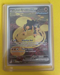 Pokemon TCG Iron Boulder ex 207/162 SV05 Temporal Forces Illustration Rare - Image 1