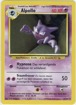 Pokemon Card Trading Card Game Base Set No. 29/102 Alpollo German - Image 1