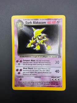 Pokemon Dark Alakazam (1) Unlimited Holo Holo Rare Team Rocket 01/82 NM - Image 1