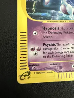 Pokemon TCG Mewtwo 20/165 Expedition Base Set Holo Rare - Damaged - Image 4