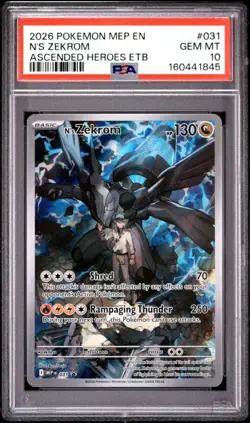 2026 POKEMON MEP EN-ME BLACK STAR PROMO #031 N'S ZEKROM PSA 10 - Image 1
