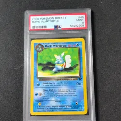Pokemon TCG Dark Wartortle 46/82 Team Rocket Unlimited Regular PSA 9 2000 - Image 1